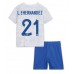Günstige Frankreich Lucas Hernandez #21 Babykleidung Auswärts Fussballtrikot Kinder WM 2022 Kurzarm (+ kurze hosen)